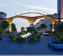 Cổng và cảnh quan dự án Berlyver hills Hạ Long